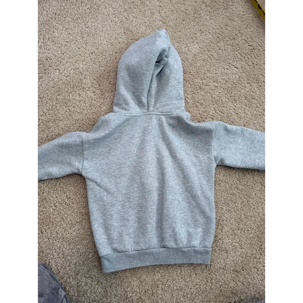 Baby GAP Boys Navy Blue Sweater Hoodie Size 5Y 5T LOGO Pockets 100%Cotton Lining